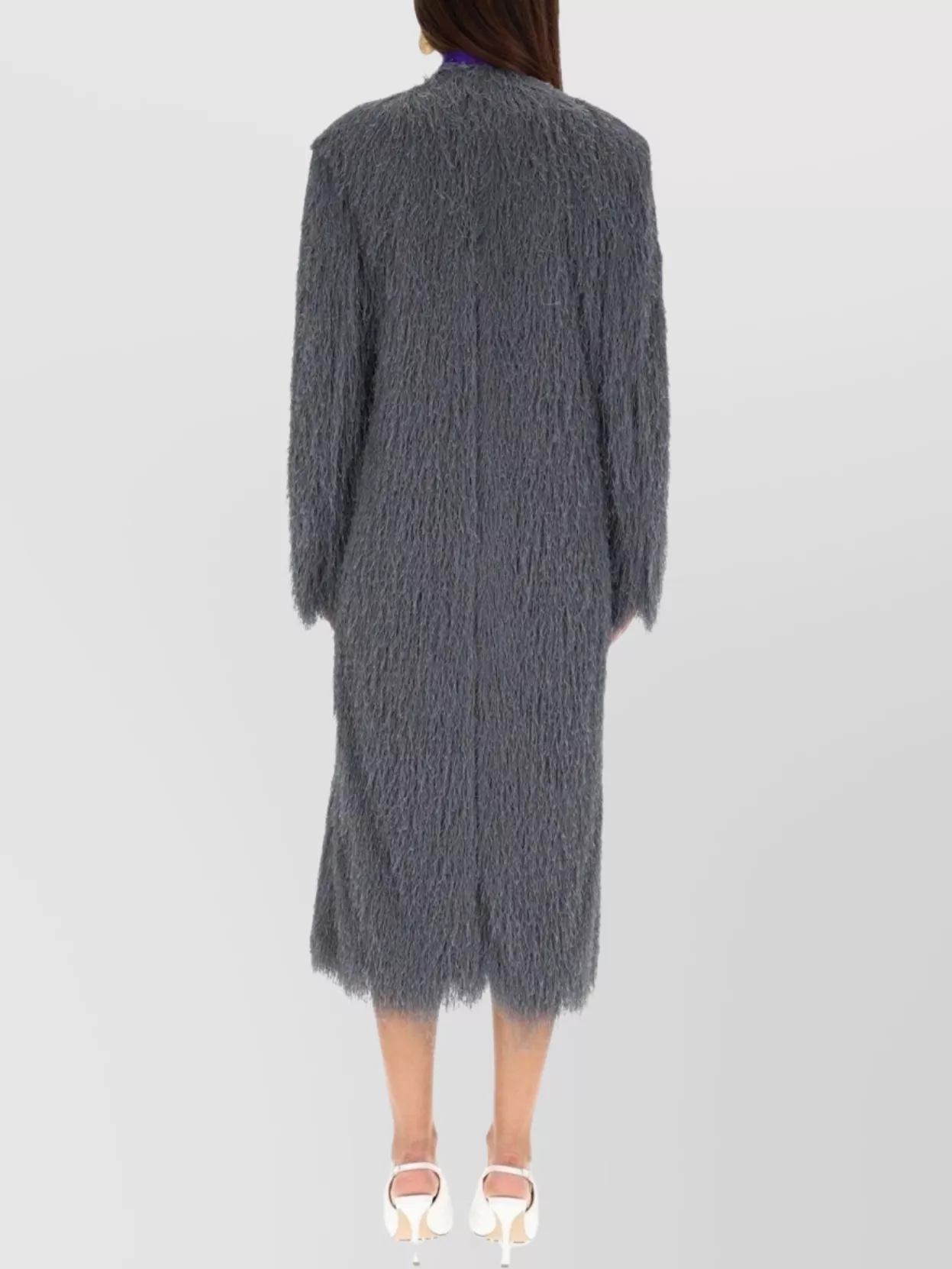 Dries Van Noten Long Textured Coat Belted At Waist