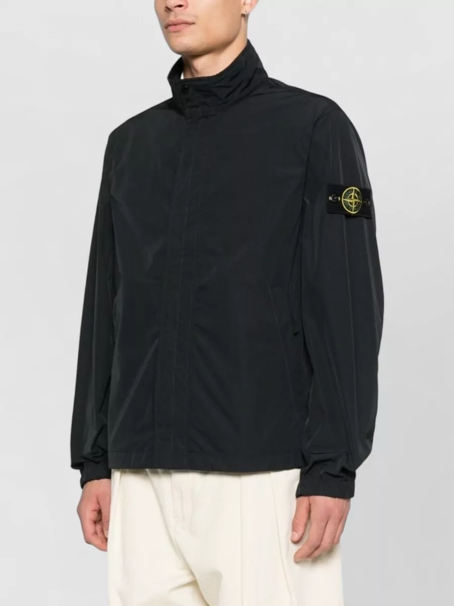 Stone Island High Neck Jacket Side Welt Pockets