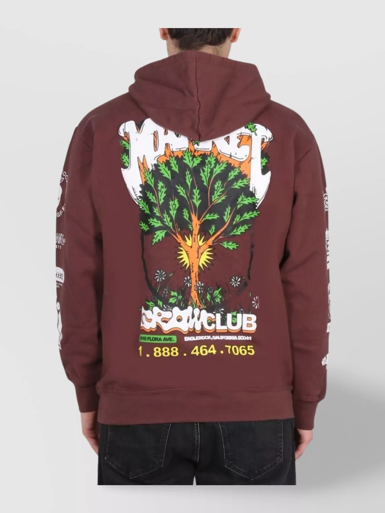 Market Graphic Hooded Kangaroo Pocket Sweatshirt