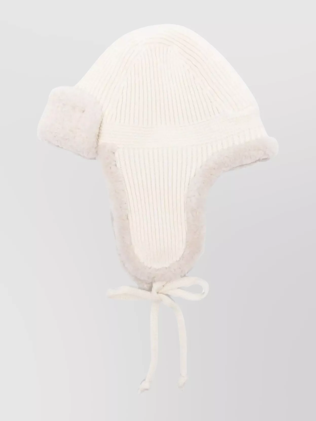 Miu Miu Cashmere Wool Hat Ear Flaps In White