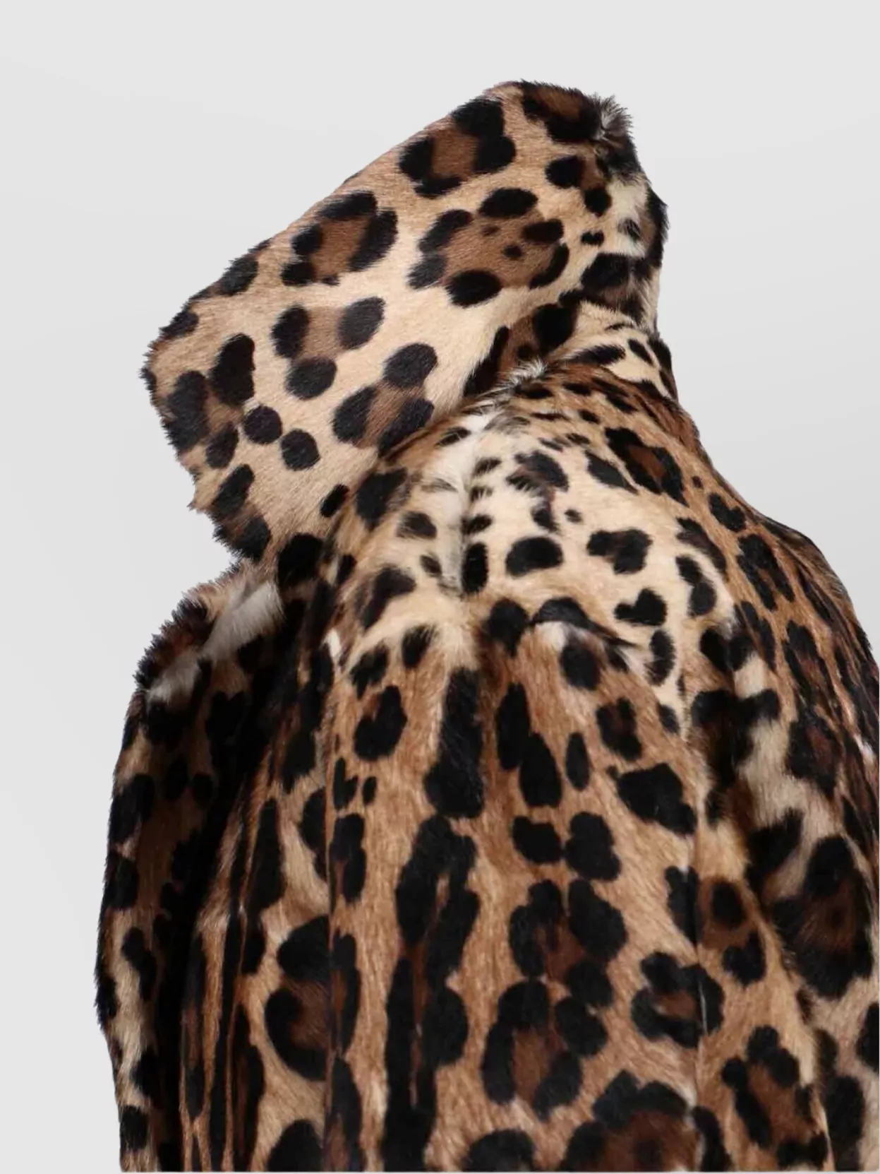 Dolce&Gabbana Animal Print Long Jacket Belted