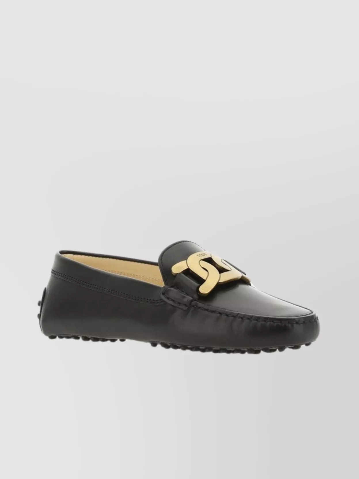 Shop Tod's Metal Chain Ring Loafers