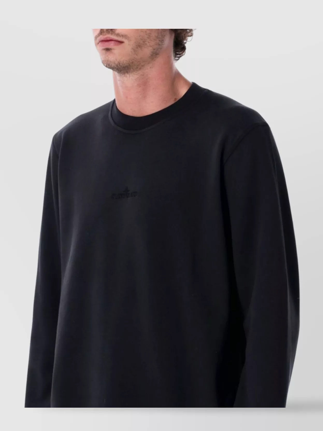 Stone Island Cotton Fleece Crew Neck Long Sleeve Sweatshirt