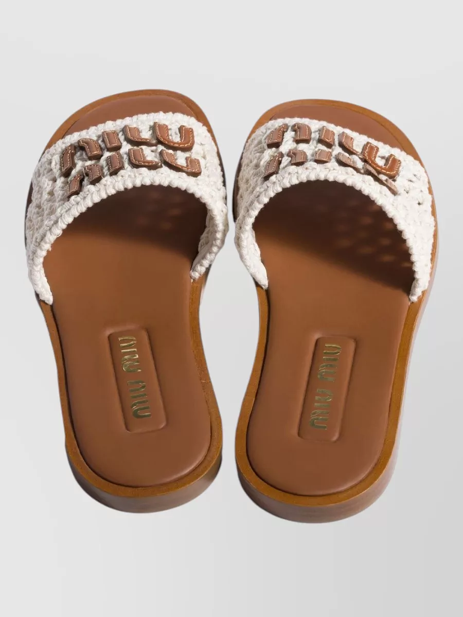Miu Miu Crochet Slides