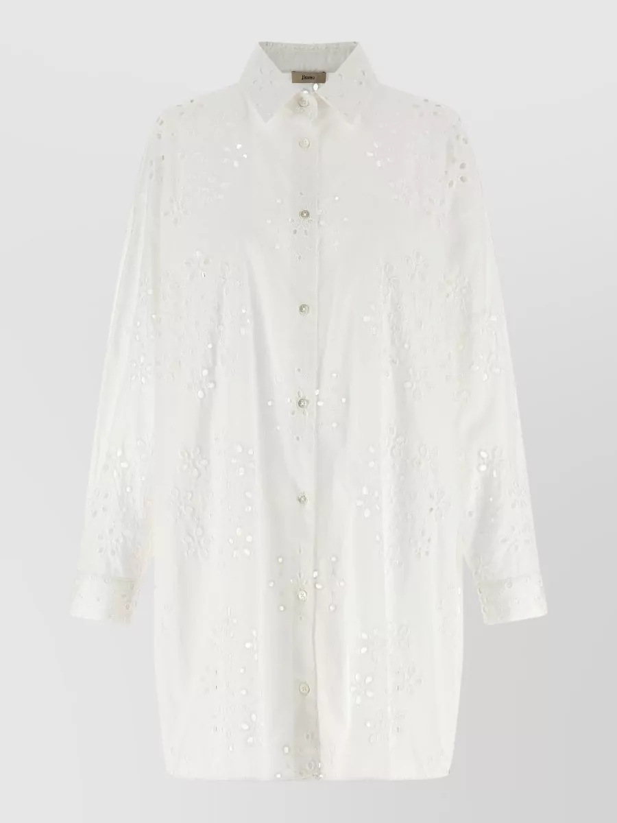 Herno broderie anglaise long-sleeve shirt