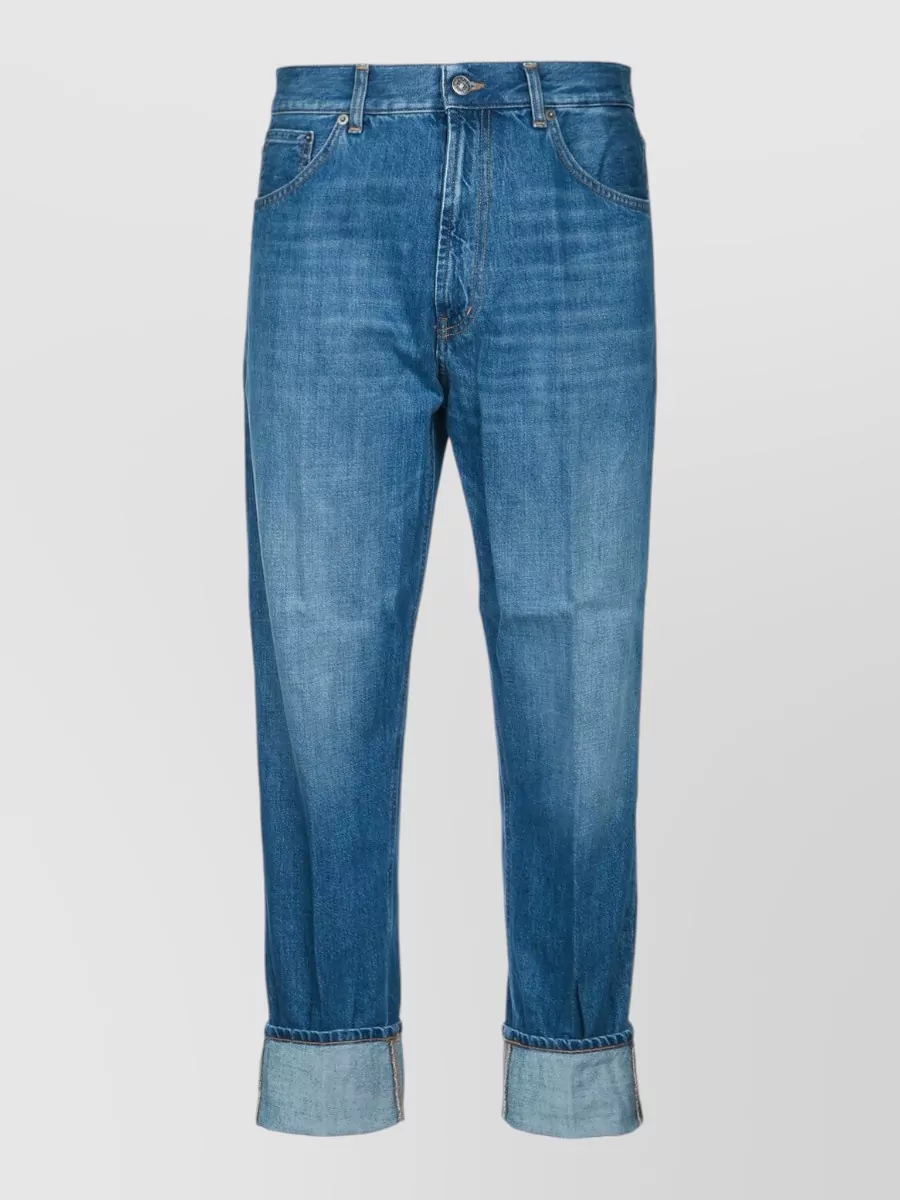 Dondup cotton straight-leg trousers