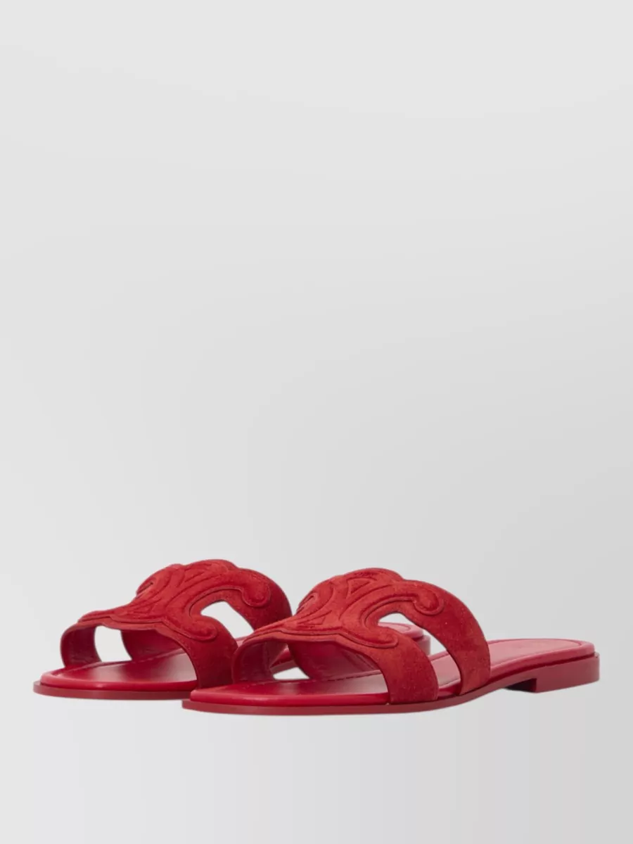 Celine Suede Leather Mule Sandals
