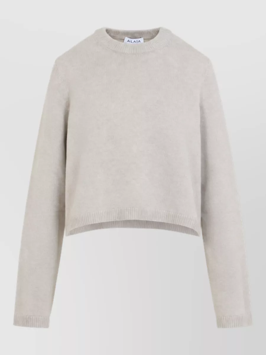 Alaïa Cashmere Highneck Cropped Jumper