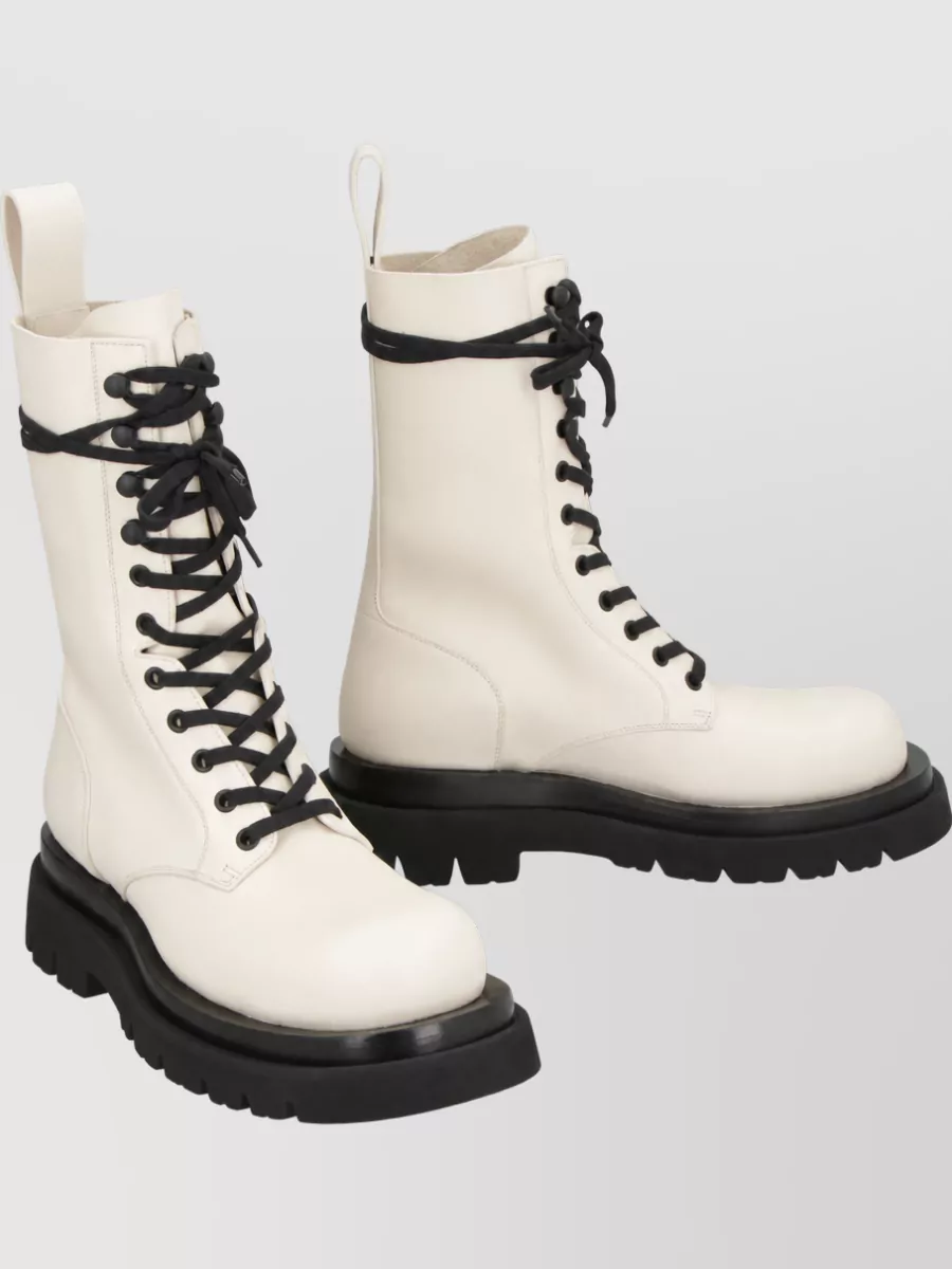 Bottega Veneta Calf Leather Lace-Up Ankle Boots