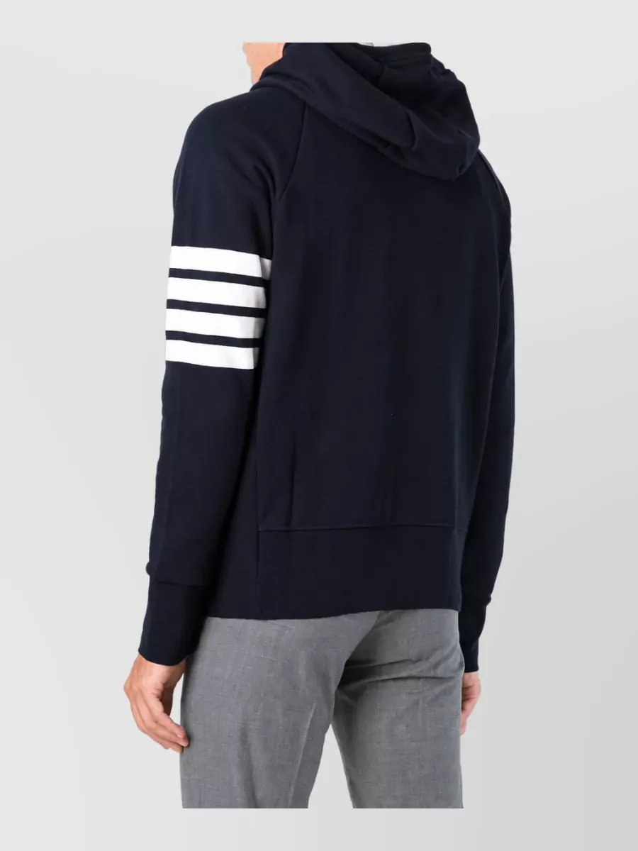 Thom Browne Cotton Zip-Up Hooded Sweatshirt