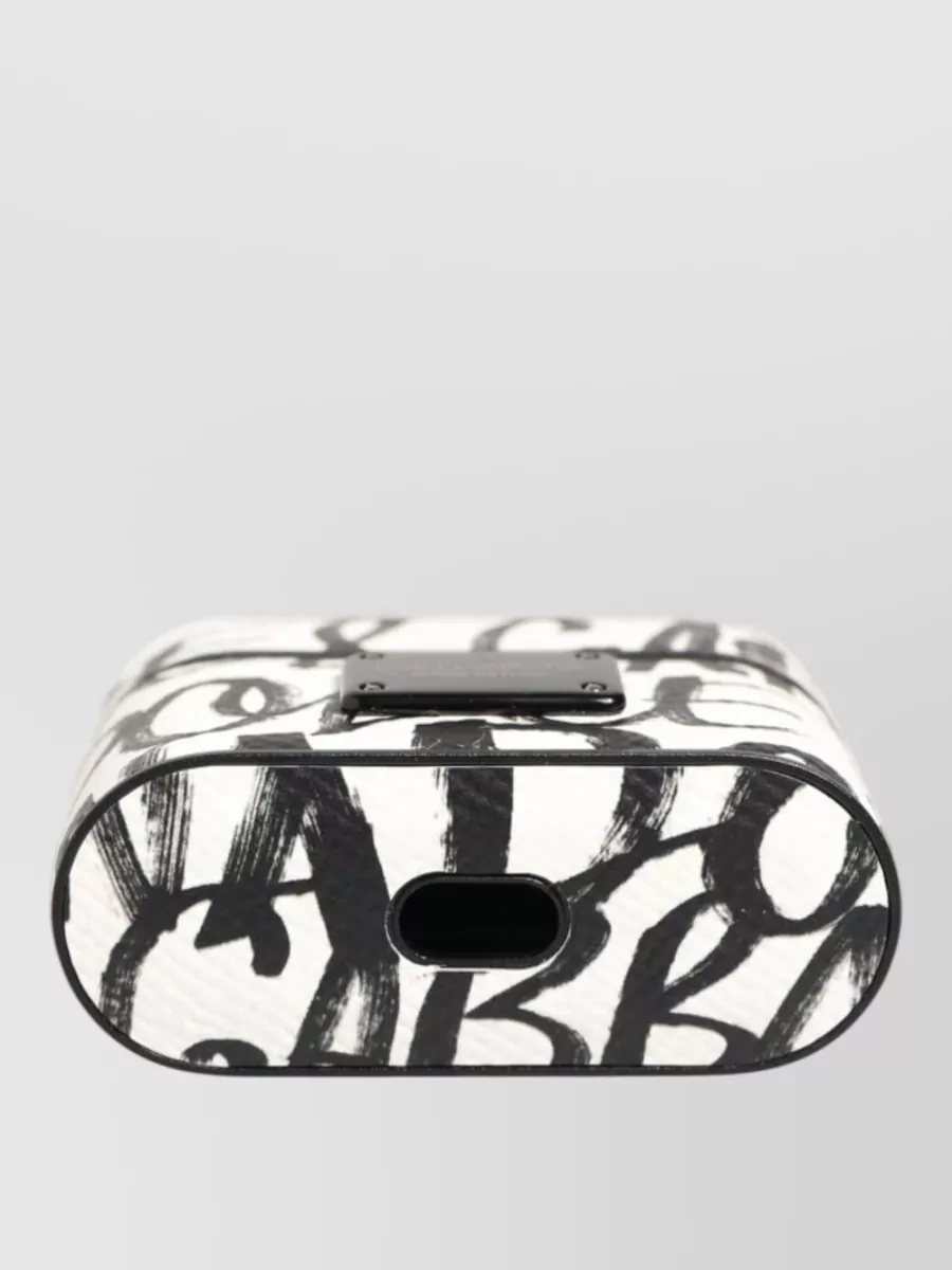 Dolce&Gabbana Leather Logo Print Airpods Case