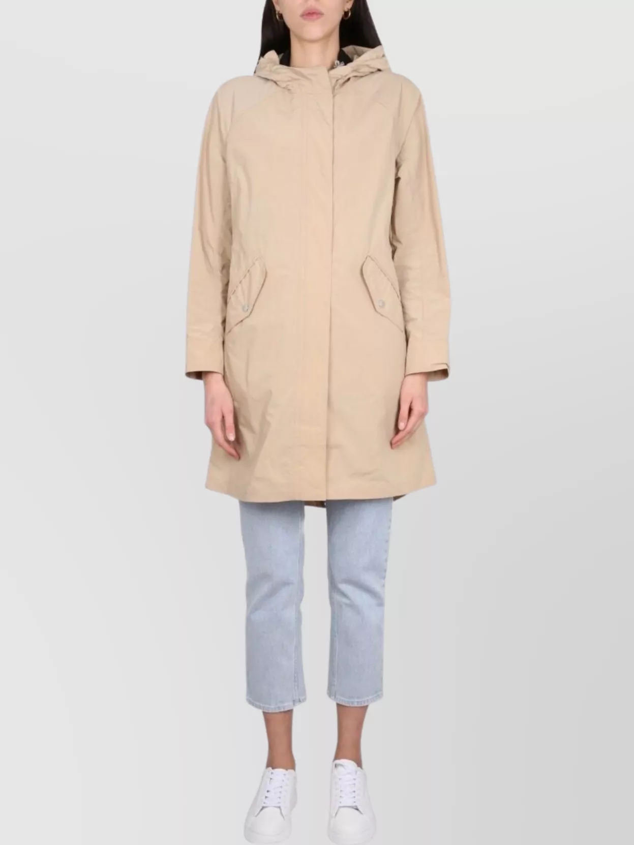 Woolrich Summer Parka With Long Length And Hood