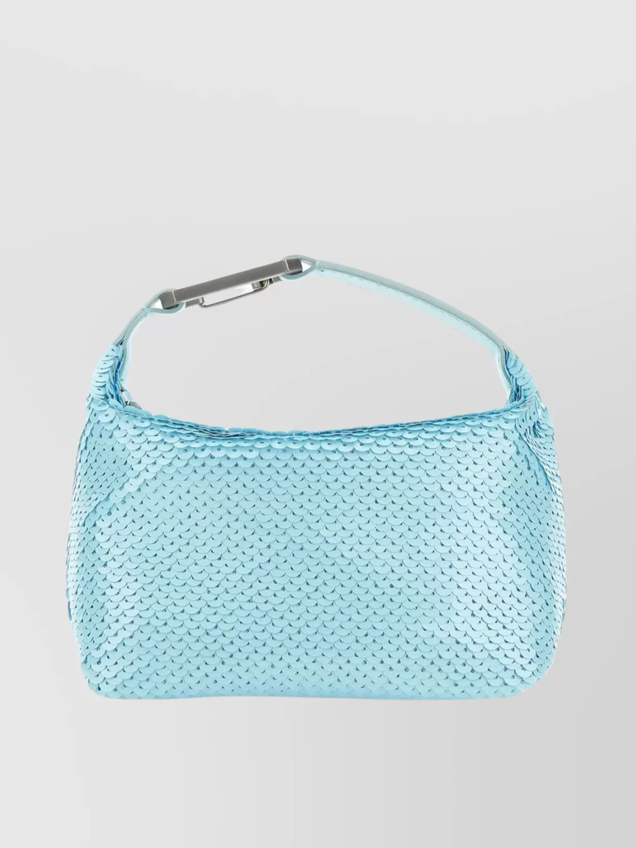 Shop Eéra Moonbag Sequin Embellished Shoulder Bag In Blue