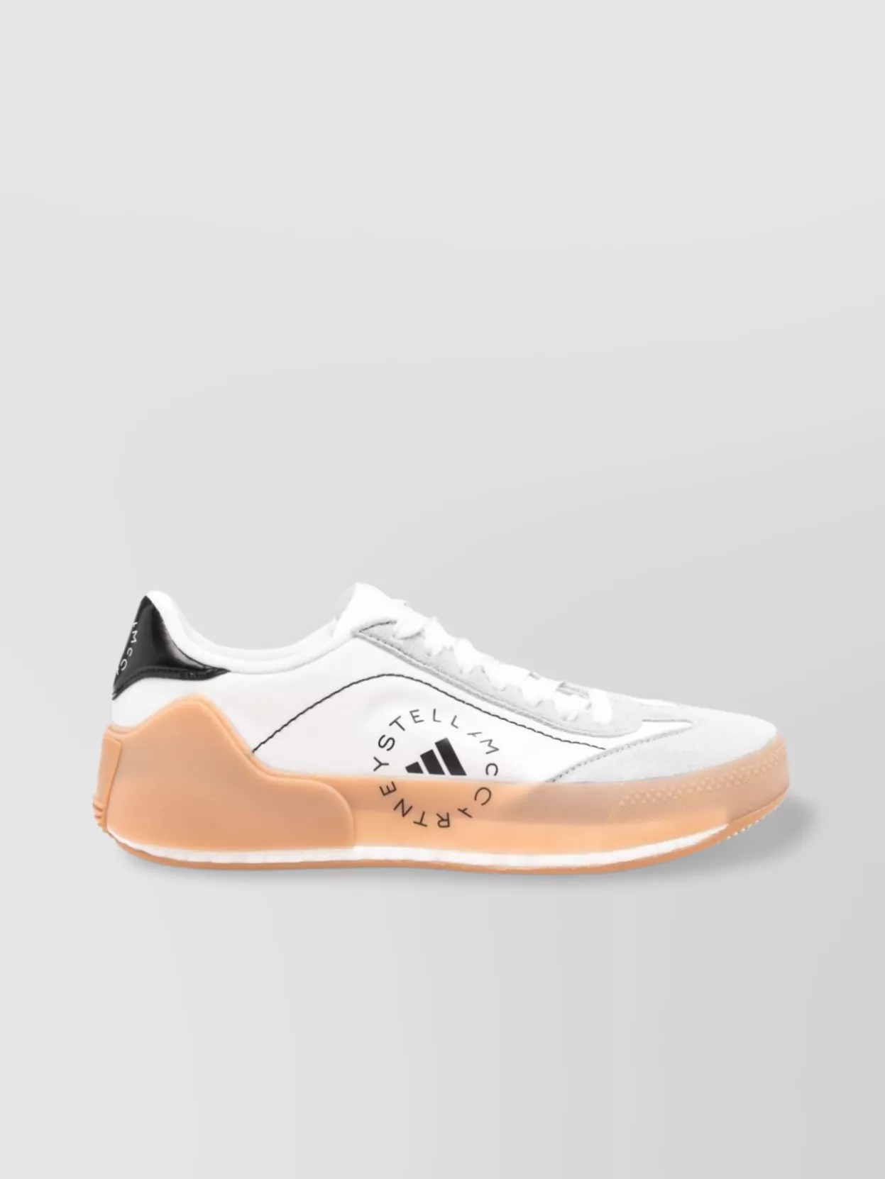Adidas By Stella Mccartney Boost Court Sneakers With Shell Panelled Design
