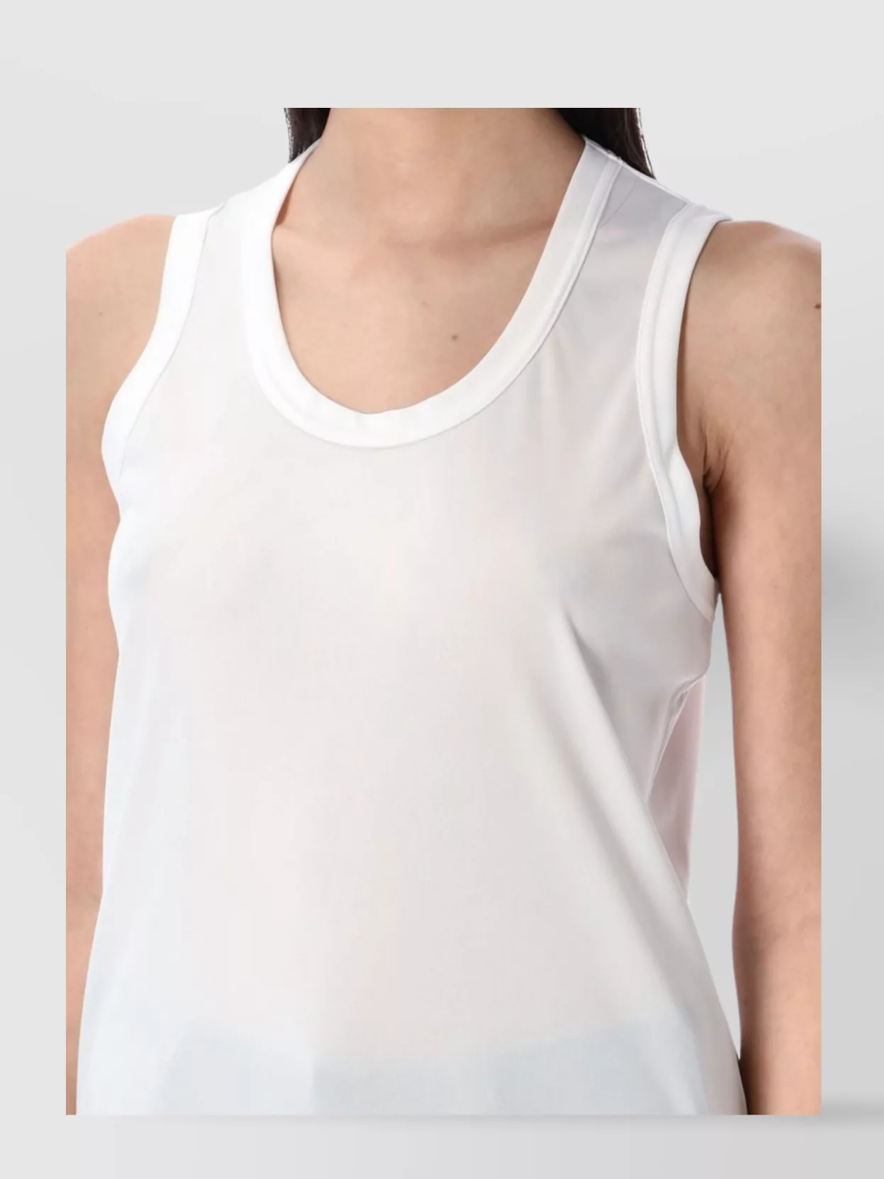 COMME DES GARÇONS SLEEVELESS SCOOP NECK LIGHTWEIGHT TANK TOP