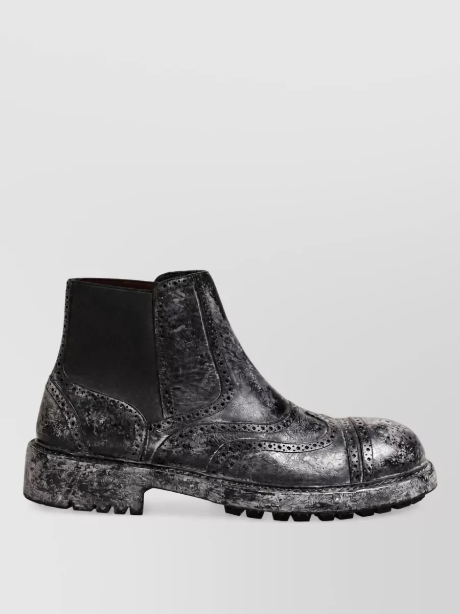 Dolce&Gabbana Leather Ankle Chelsea Boots