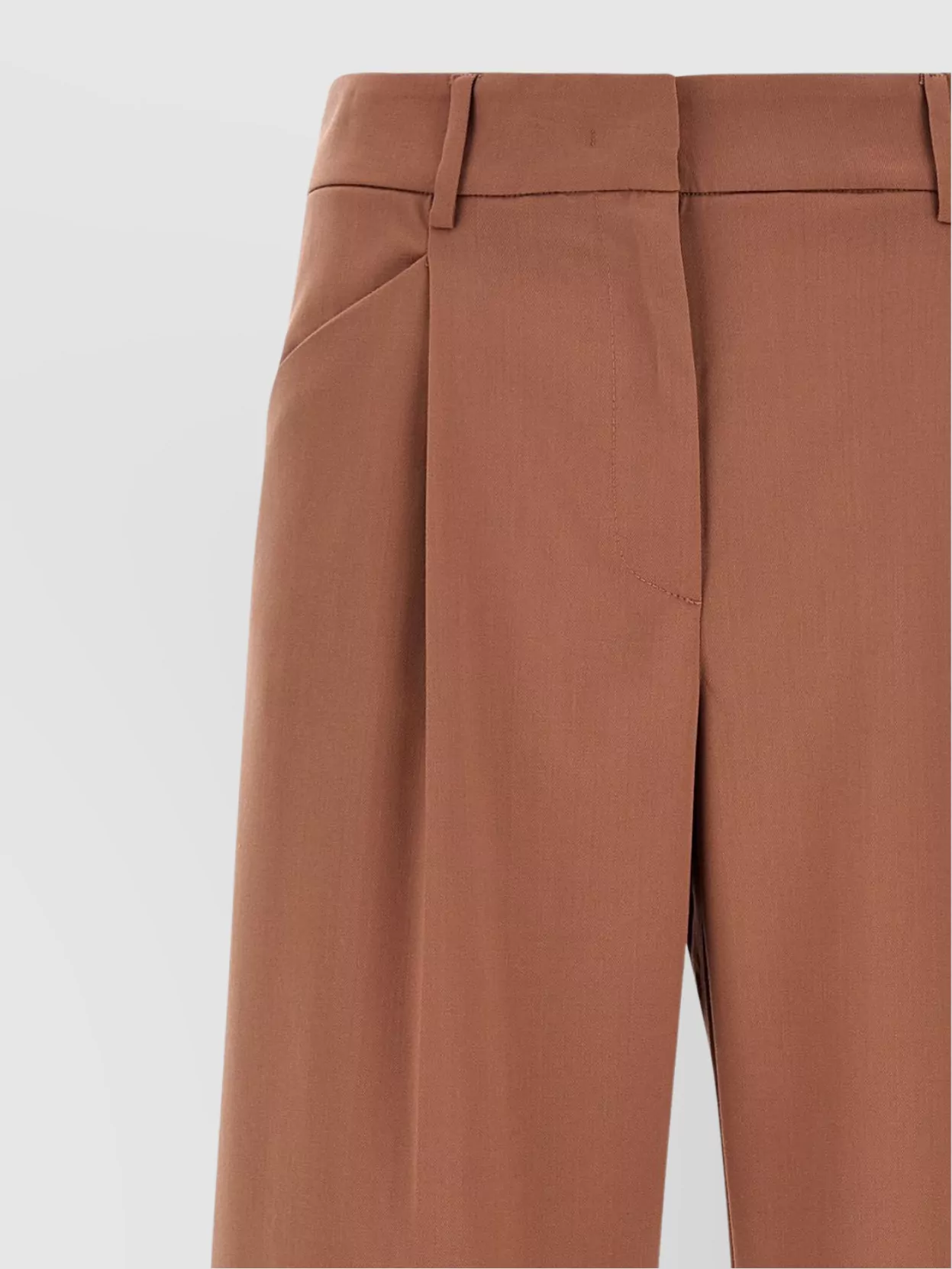 The Andamane Wide-leg Trousers With Front Pleats And Belt Loops