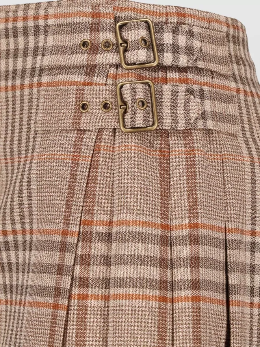 Burberry Wool Knee-Length Pleated Skirt