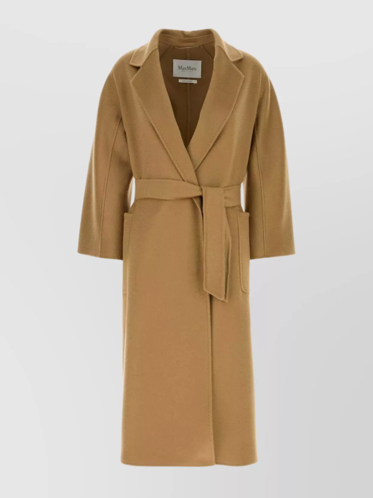 Max Mara Ludmilla Coat Cashmere Belted Waist In Brown