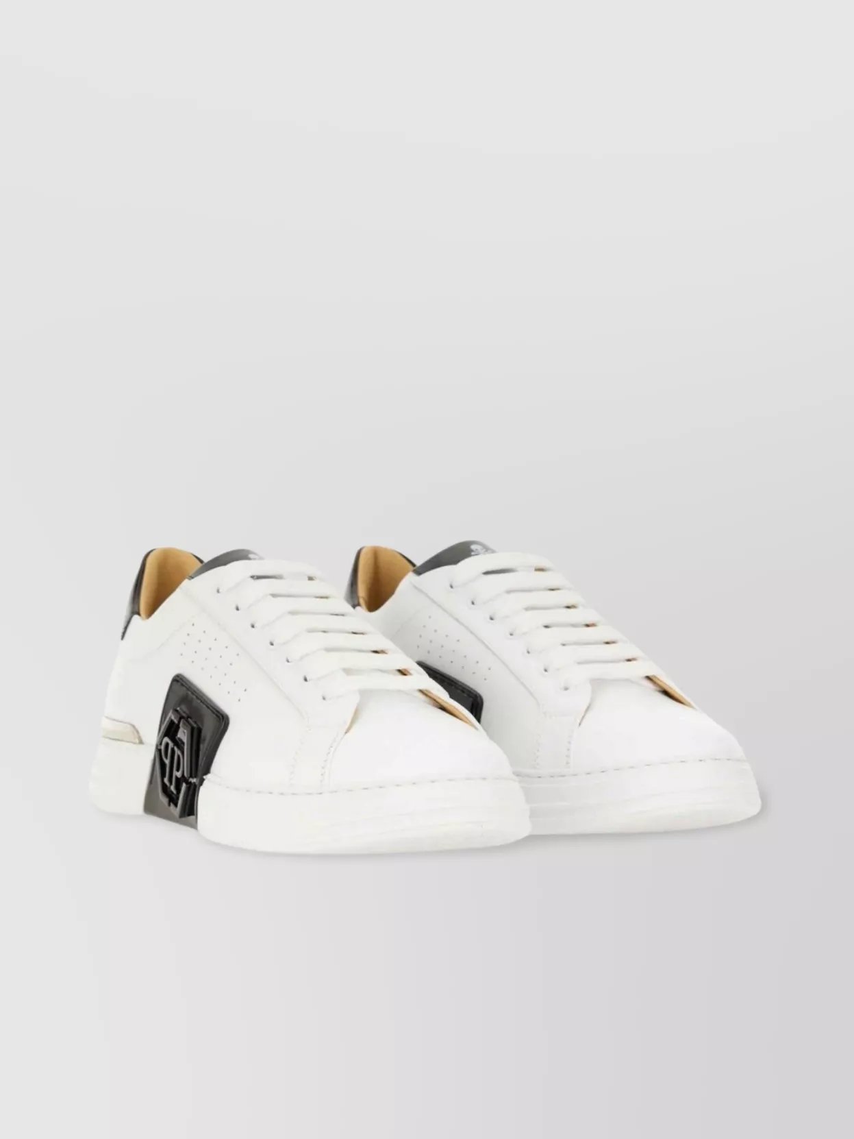 Philipp Plein Logo Sneaker With Contrast Heel Tab