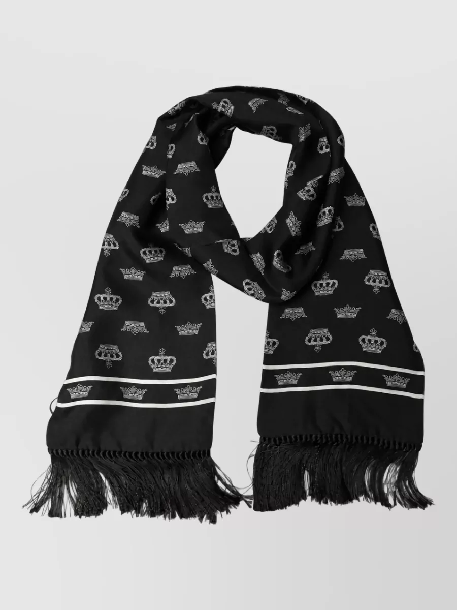 Dolce&Gabbana silk fringed scarf