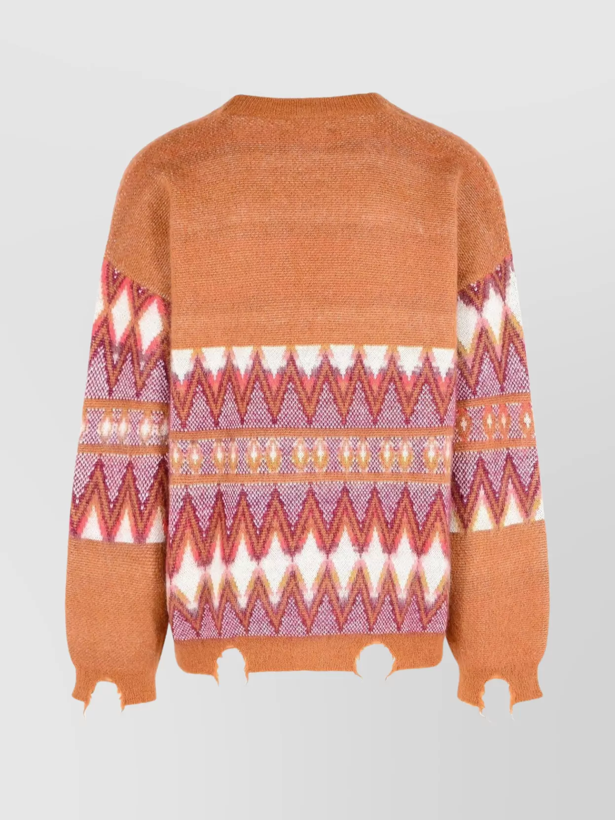 Laneus Geometric Patterned Long Sleeve Cardigan In Multi