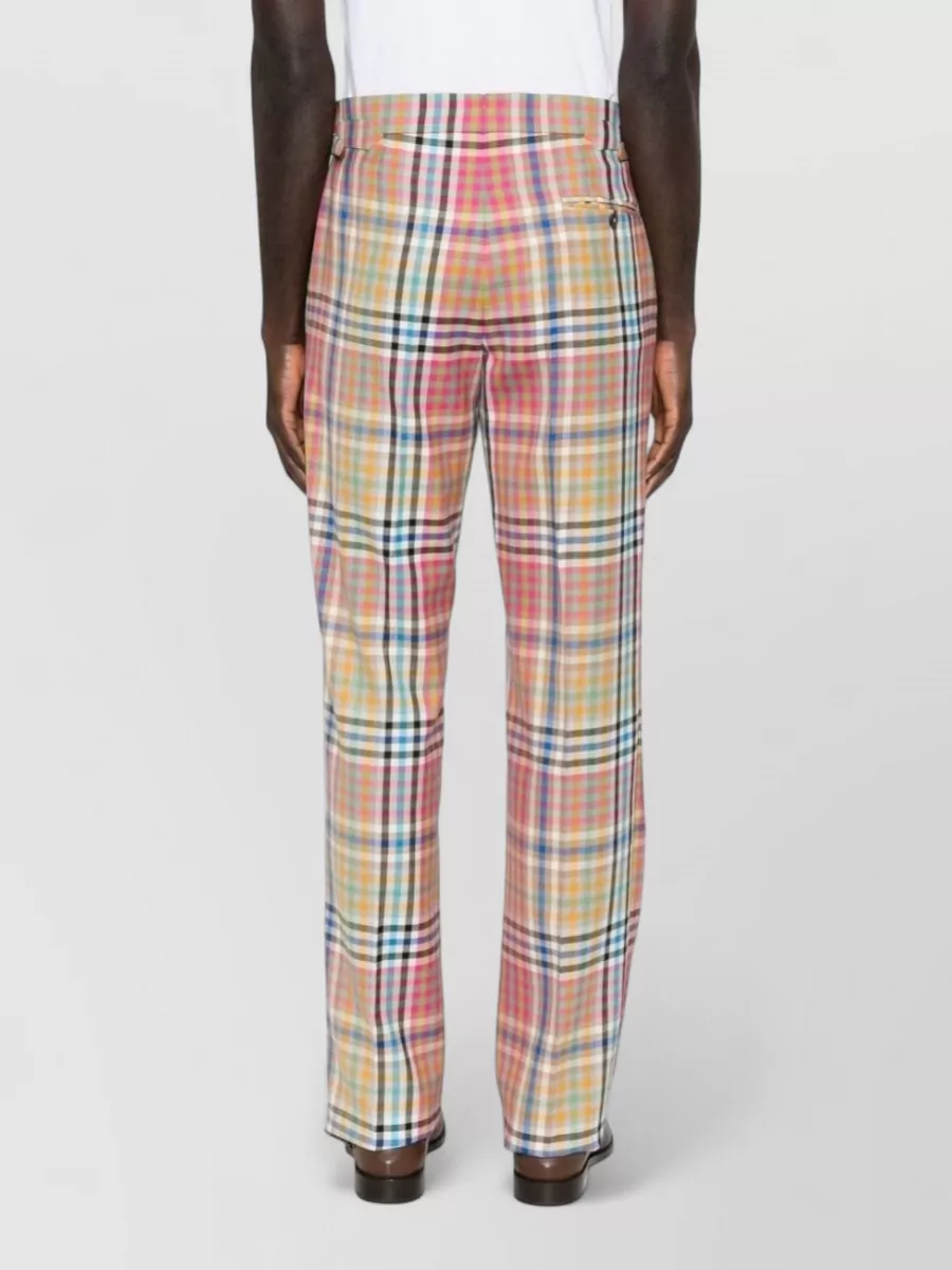 Vivienne Westwood Check Trousers Belt Loops Side And Back Pockets