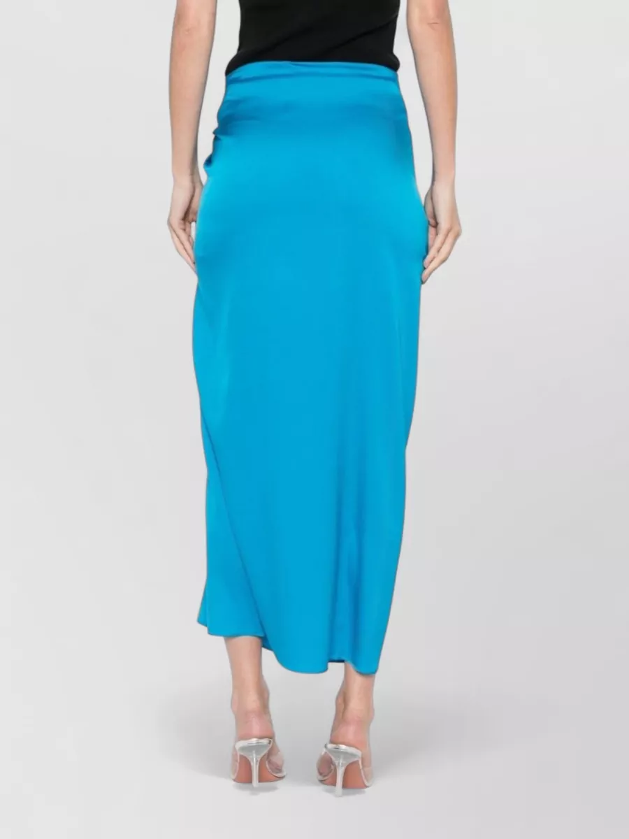 Silk95Five Silk High-Rise Wrap Skirt