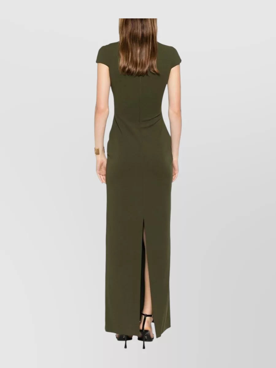 Solace London High Neck Cap Sleeve Maxi Dress