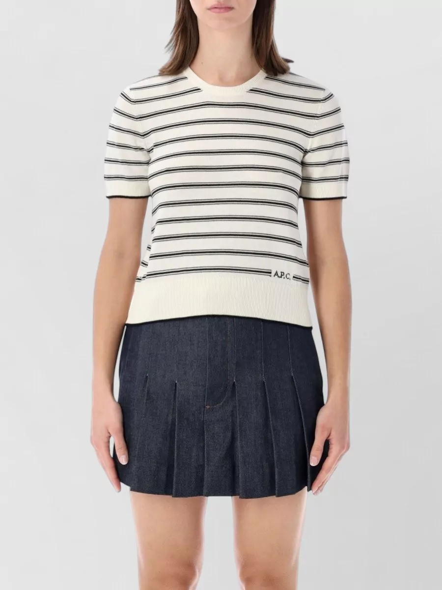 A.P.C. striped short-sleeve knit t-shirt