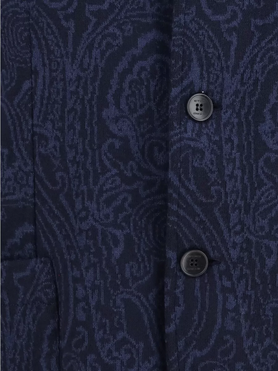 Etro Merino Wool Single-Breasted Jacquard Suit Jacket
