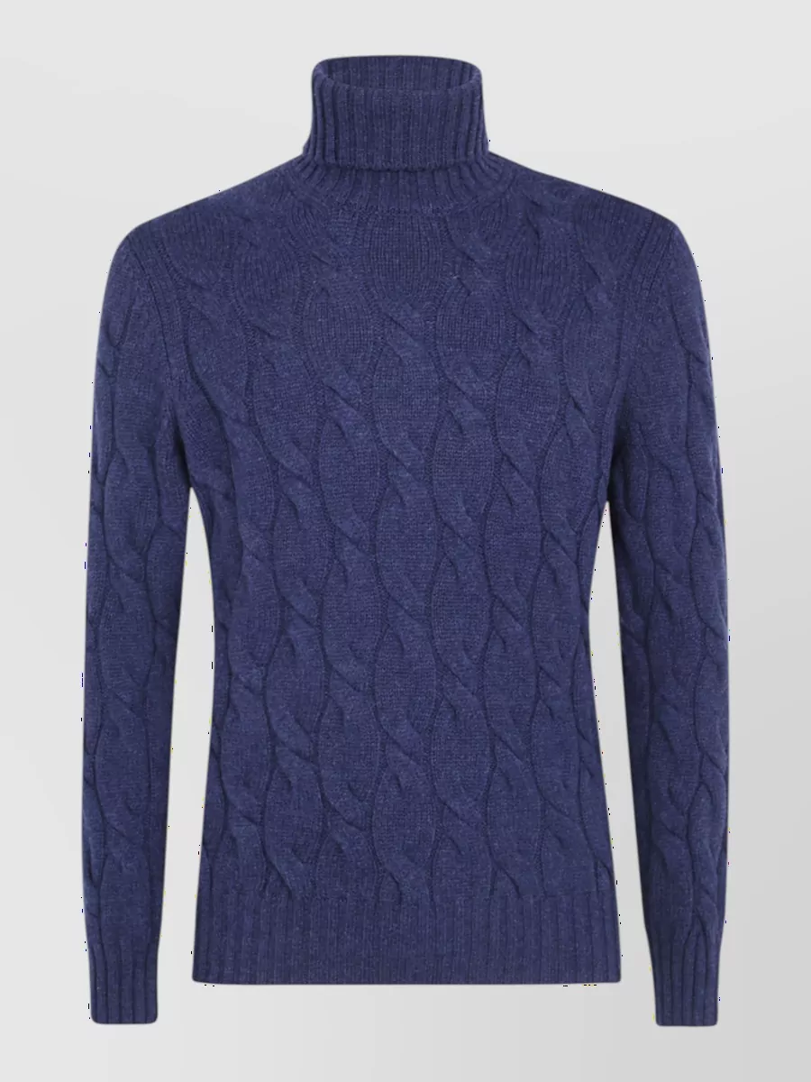 Barba Napoli cable-knit cashmere turtleneck jumper