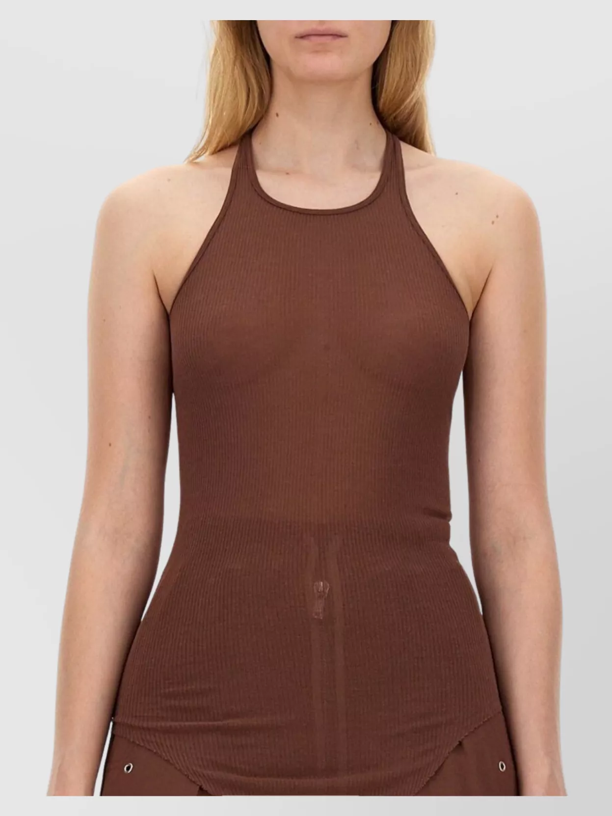 Rick Owens Ribbed Racerback Tank Top