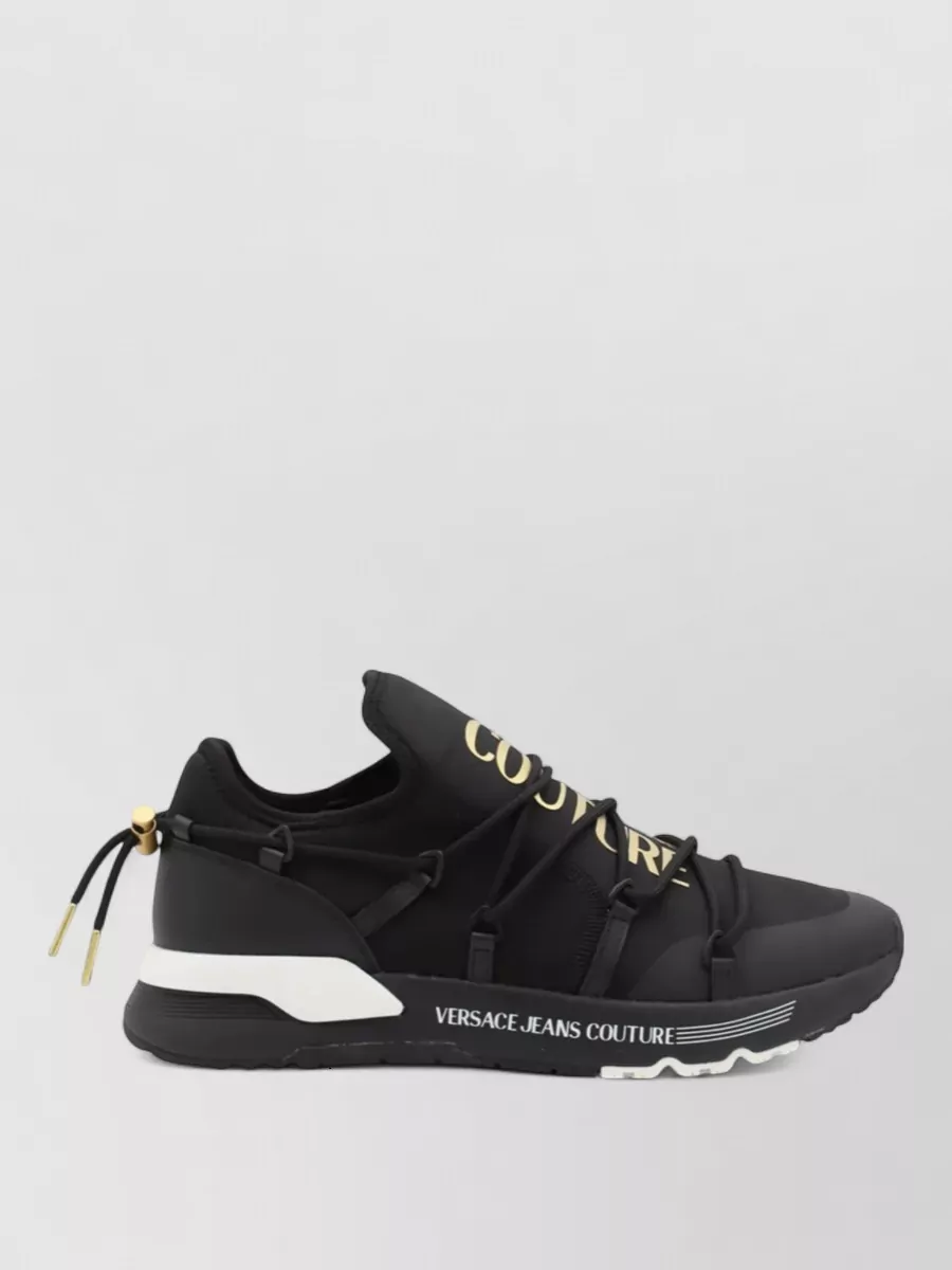 Versace Jeans Couture Logo-Print Sock-Style Low-Top Sneakers