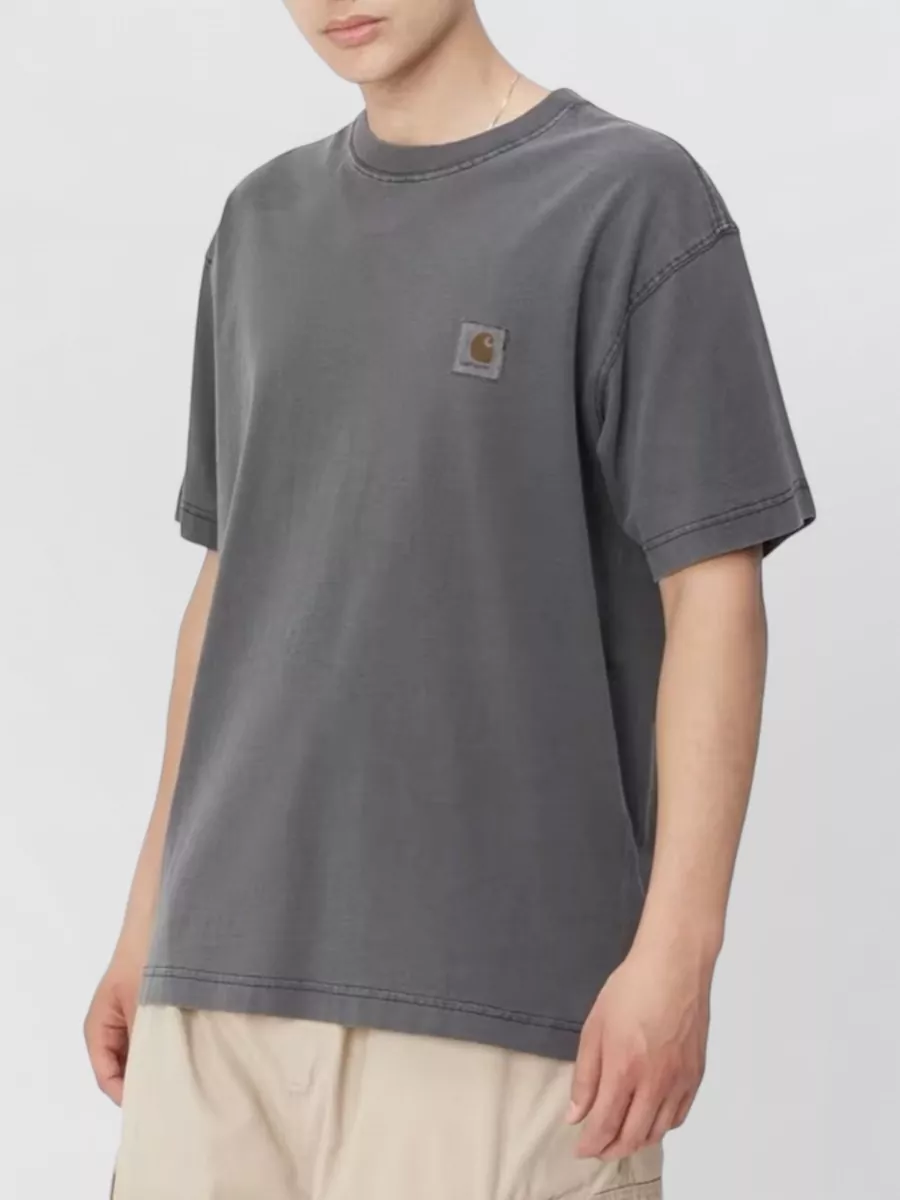 Carhartt Wip Logo Cotton Crew Neck Short Sleeve T-Shirt