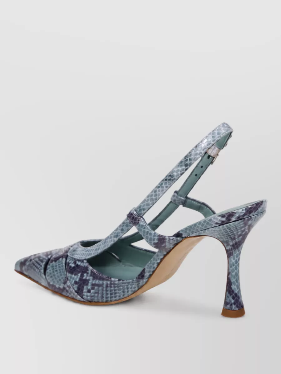 Sergio Levantesi Leather slingback mules