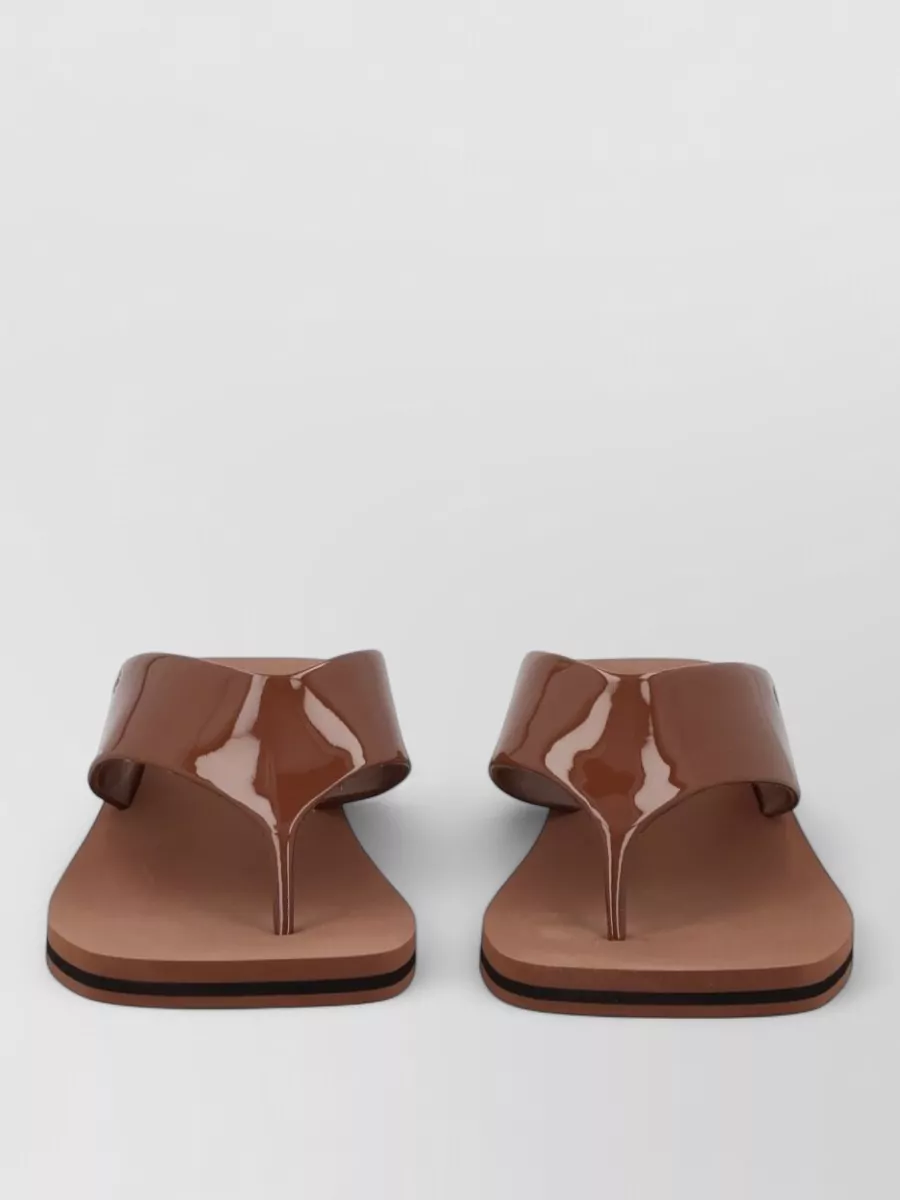 Chloé leather wedge sandals