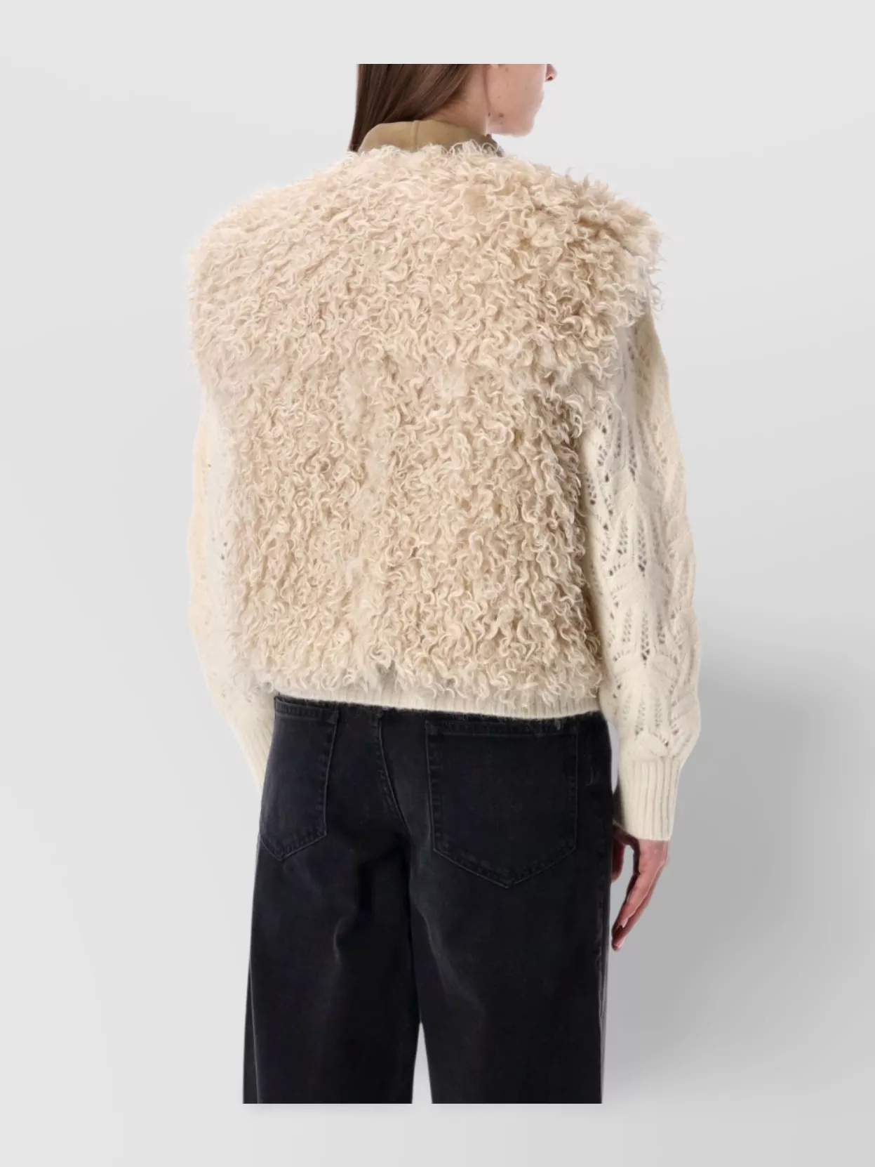 Isabel Marant Étoile Luxe Shearling Sleeveless Vest In Neutral
