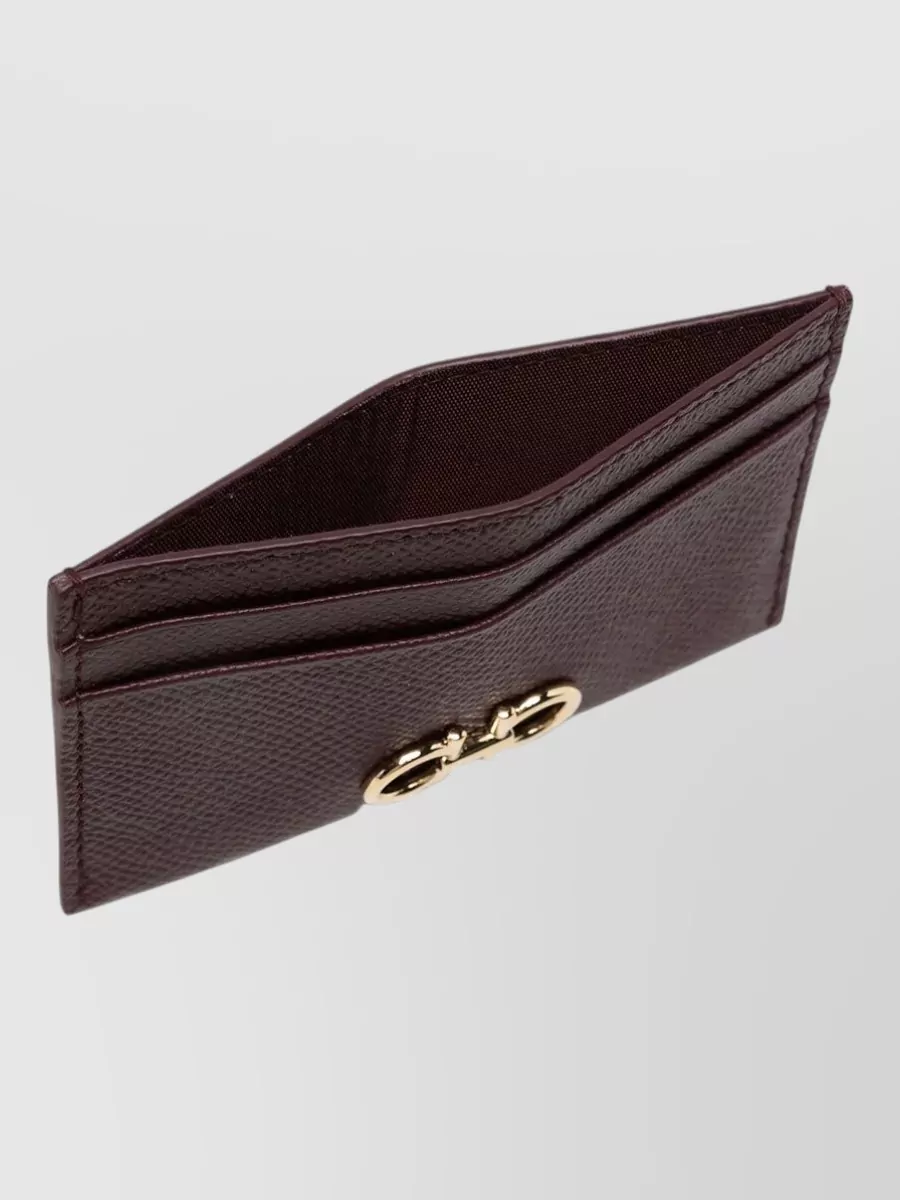 Ferragamo Gancini Leather Card Holder Keyring