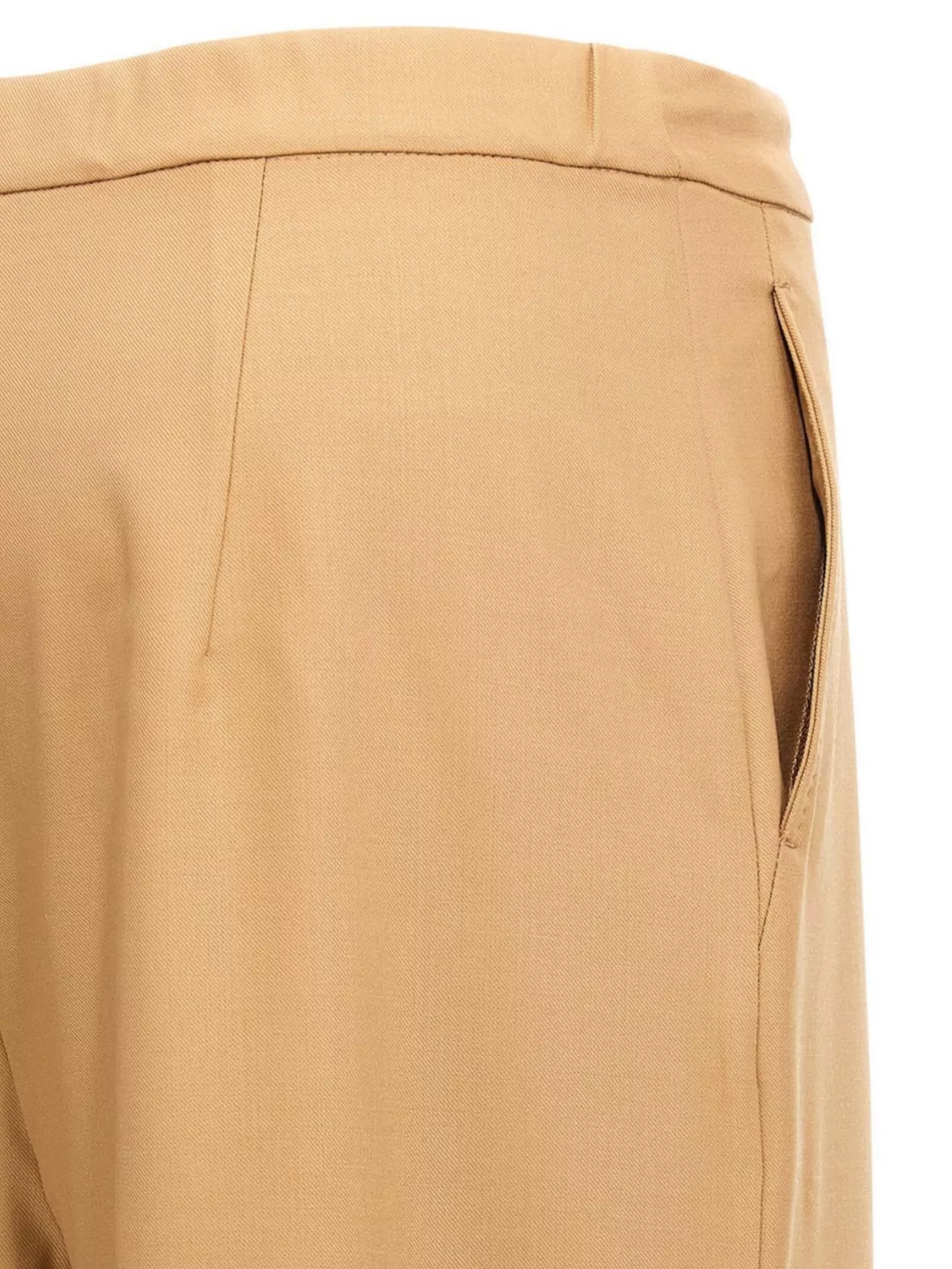 S Max Mara Comfortable Straight Leg Trousers Featuring Pockets