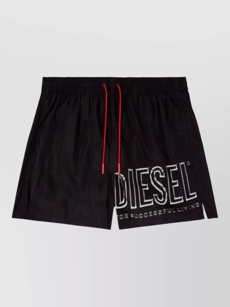 Diesel Logo Drawstring Swim Shorts