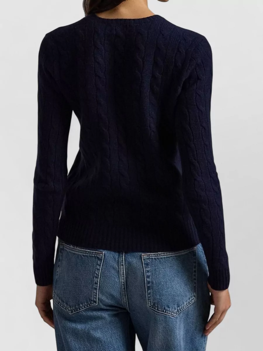 Polo Ralph Lauren Wool Cashmere Cable Knit Slim Fit Sweater