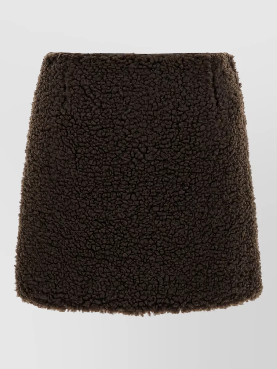 Moncler teddy-effect mini skirt