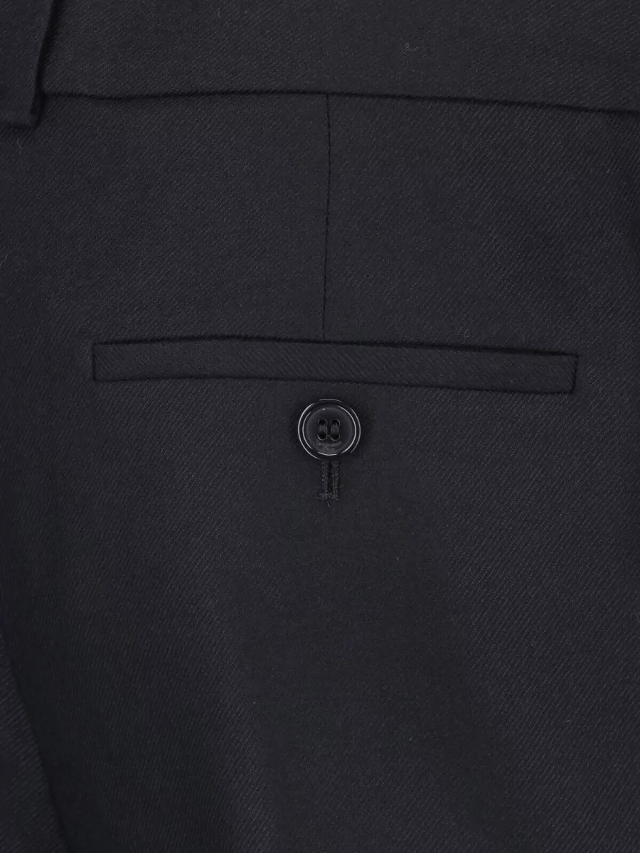 Saint Laurent Cashmere Straight-Leg Suit Trousers