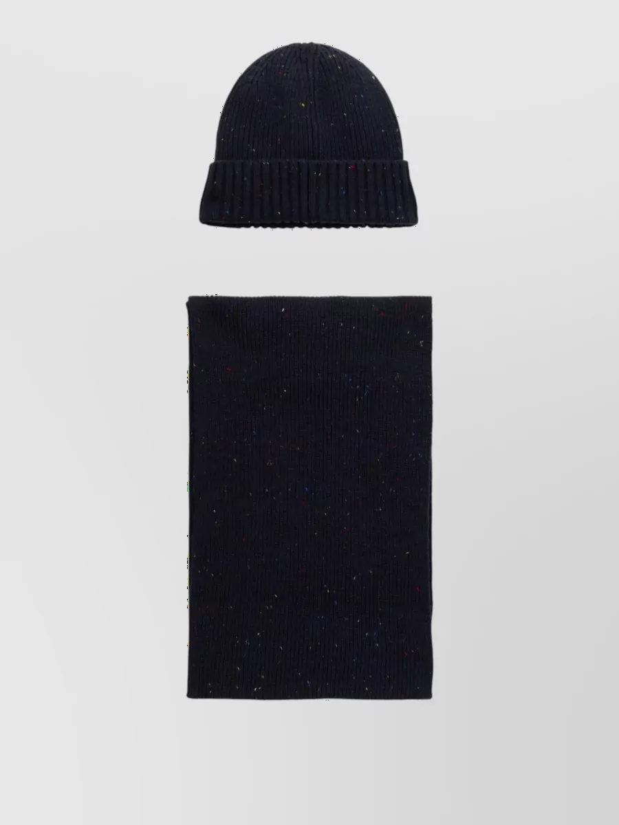 Barbour wool-blend beanie and scarf set