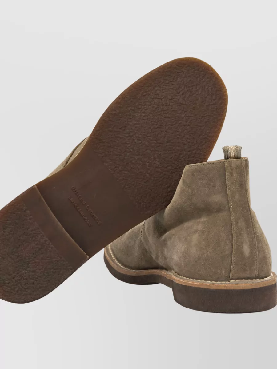 Officine Creative Suede Leather Brogue Chukka Boots