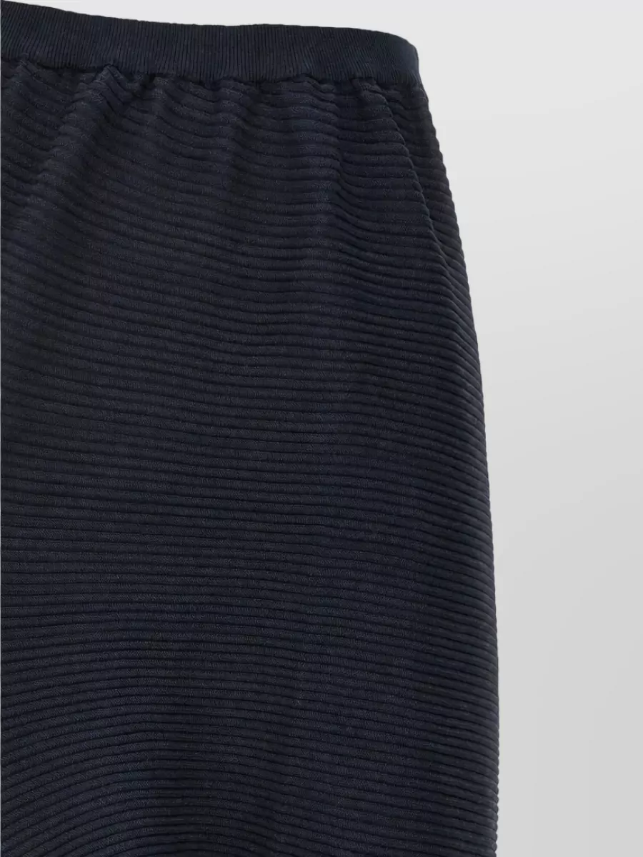 Issey Miyake Pleated Asymmetric Midi Skirt