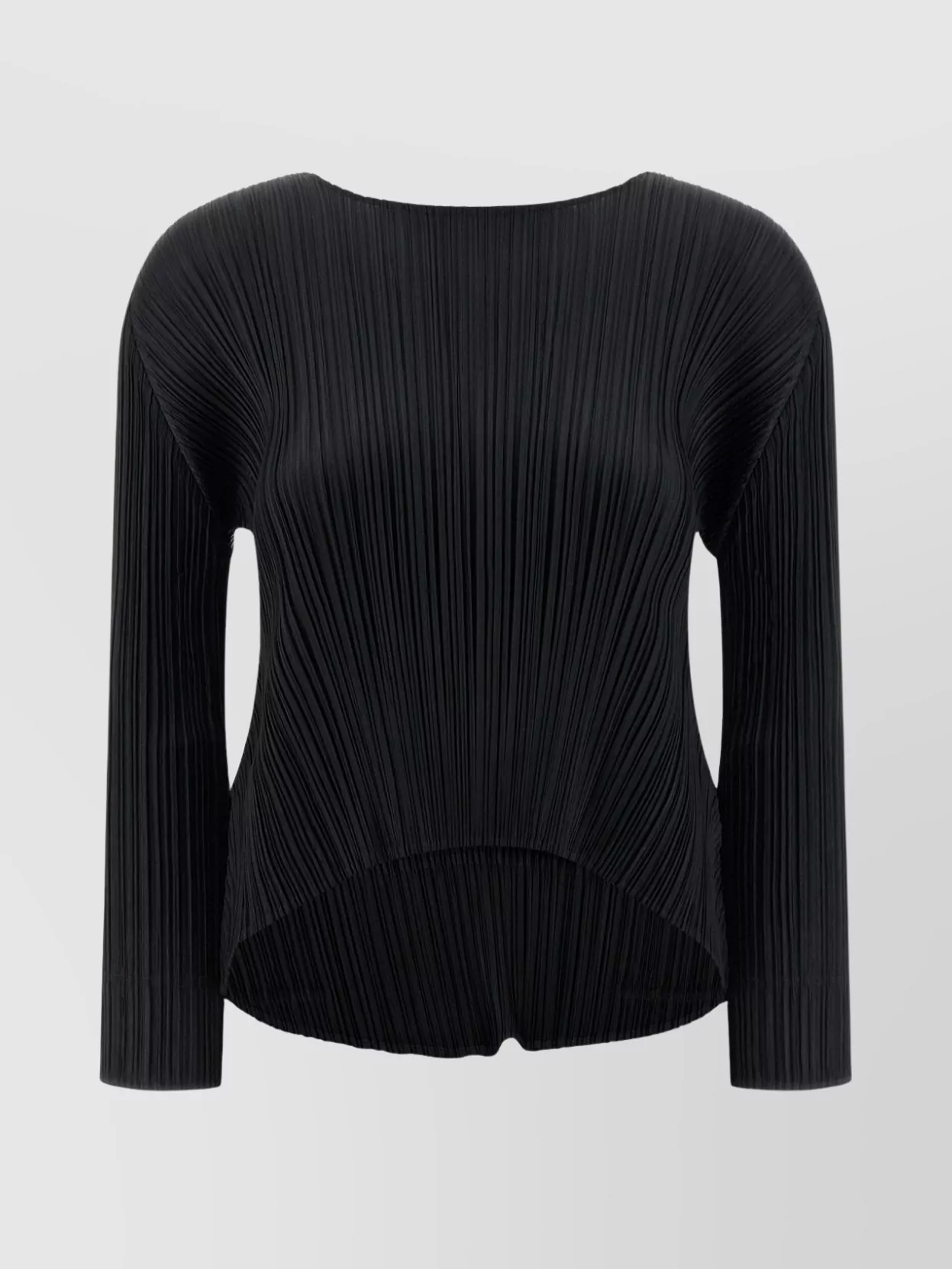 Issey Miyake October Collection Long Sleeve Blouse In Black