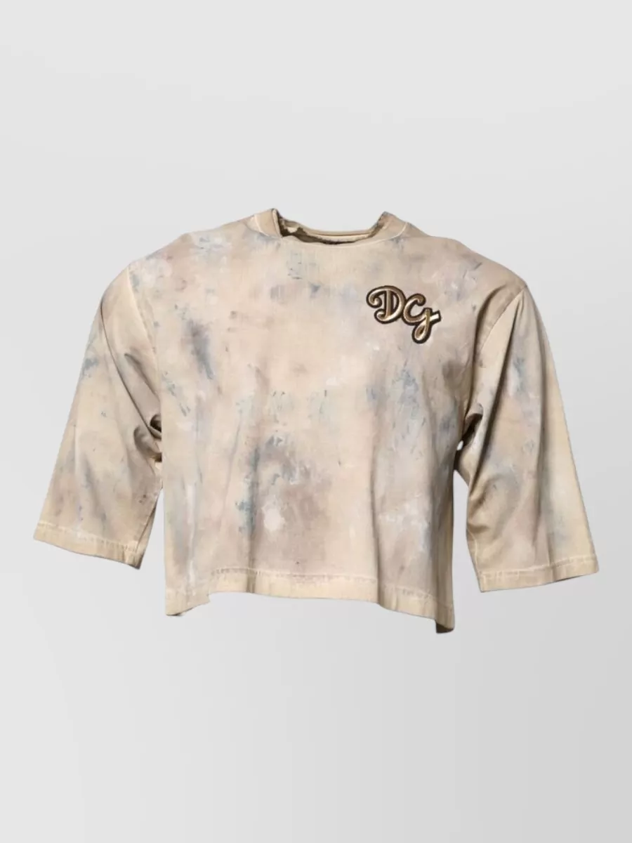 Dolce&Gabbana tie-dye cropped t-shirt