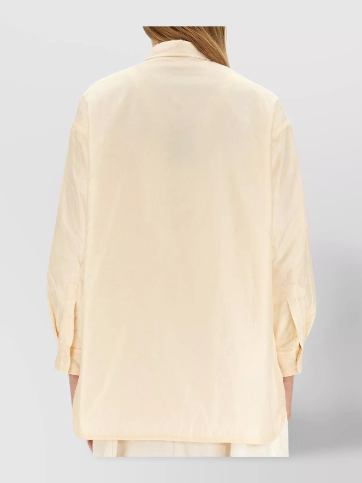 Shop Aspesi Oversize Lightweight Collared Button-down Shirt